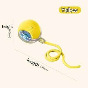 Akıllı Pet oyuncak 360 ° otomatik interaktif köpek akıllı top oyuncak halat ile interaktif kedi oyuncaklar kediler için USB şarj aleti haddeleme topu - Product Image 5