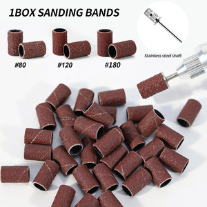 Oferta Especial: 100 unidades/caja de Bandas de Lijado Circulares Blancas para Pulir Uñas, Suministros para Taladro de Uñas - Product Image 2