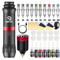 Kit de tatouage sans fil transfrontalier, ensemble de stylos à tatouer, mini-machine à tatouer Rocket V6 avec alimentation et écran LED