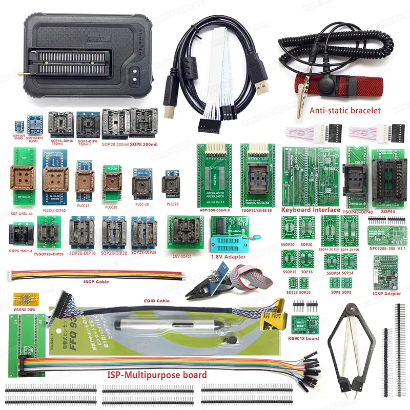 V10.27 XGecu T56 Programmer 56 Pin Drivers Support 24070+ ICs for PIC/NAND Flash/EMMC TSOP48/BGA+ 48adapters with SOP8