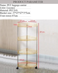 IMAXX fuerte estante de plástico de 4 niveles en la rueda de pie para cocina sala de estar baño como compras de TV en línea - Product Image 2