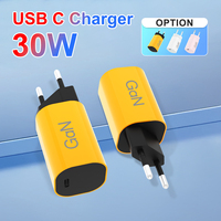 Adaptateur mural de charge rapide GaN III en gros, chargeurs de téléphone portable Type C 30W, bloc de chargeur USB-C pour la maison et les voyages, usine OEM