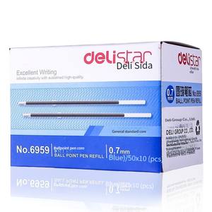 <span class=keywords><strong>Recharge</strong></span> <span class=keywords><strong>universelle</strong></span> pour <span class=keywords><strong>stylo</strong></span> à <span class=keywords><strong>bille</strong></span> Deli 6959 bleu, type poussoir, 0,7 mm - Product Image 1