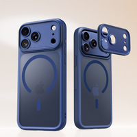 Coque de téléphone magnétique givrée pour iPhone 17 Pro Max, compatible avec iPhone 16 Plus, avec bouton IA, objectif détachable et découpes précises pour une protection optimale
