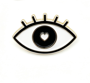 Colgante de Ojo Chapado en Oro, de Latón Blanco y Negro, Estilo Vintage, Regalo de Joyería para Mujer - Product Image 1