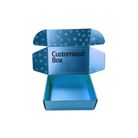 Boîtes en carton ondulé bleues imprimées en gros, usine de boîtes en carton ondulé personnalisées, adaptées aux chaussures, boîtes en papier pour chaussures