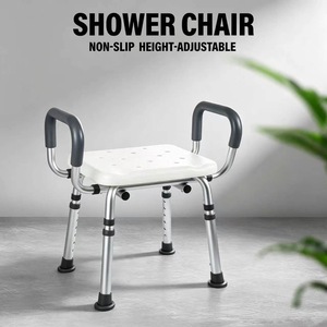 Tabouret de douche Vikangsheng en alliage d'aluminium, réglable en hauteur, avec accoudoirs, pour personnes âgées et handicapées, équipement de sécurité pour la salle de bain - Product Image 4