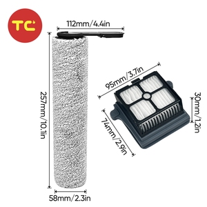 Kit <span class=keywords><strong>brosse</strong></span> à rouleau et filtre de remplacement compatible avec les accessoires d'<span class=keywords><strong>aspirateur</strong></span> sec et humide sans fil <span class=keywords><strong>Tineco</strong></span> Floor ONE Stretch S6 - Product Image 1