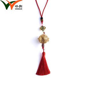 Customized Design Globe Shape Gold Hollow Metal Car Fragrance with Tassel - Product Image 3
