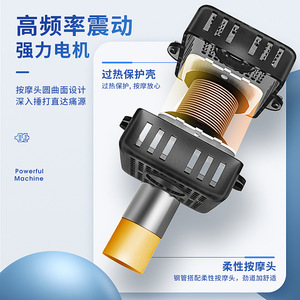 Masseur de cou électrique 6D, châle de massage pour le cou, les épaules, le dos, la taille, 10 modes, 6 niveaux, rechargeable par USB - Product Image 5