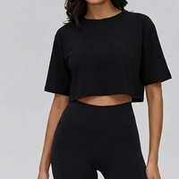 T-shirt court ample respirant pour femme, idéal pour l'entraînement, la gym et les activités sportives – Vente en gros