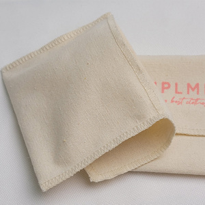 Pochette à bijoux rectangulaire pliable de luxe avec logo personnalisé Prolucky, en coton biologique, emballage écologique en forme d'enveloppe, bijoux fins - Product Image 3
