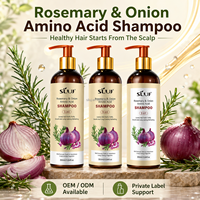 Champú SILU de Marca Privada con Romero y Cebolla para el Crecimiento del Cabello, Champú con Aminoácidos Contra la Caída del Cabello