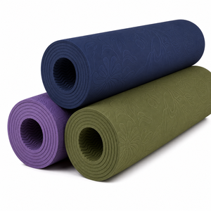 Tapis de <span class=keywords><strong>yoga</strong></span> TPE Yugaland Vertical Marathon, couleur unie, antidérapant, pour l'échauffement avant la course, vente en gros, direct usine - Product Image 1