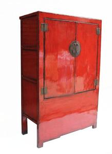Chinese Antique Old <strong>Pine</strong> Wood Lacquered Glossy Furniture <strong>Solid</strong> Reproduction <strong>Wardrobe</strong> - Product Image 5