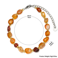 Bracelet en pierres précieuses naturelles 5-8 mm, perles de forme libre, ajustable, cristal de guérison, énergie, quartz, bijoux chakra, cadeau pour femme