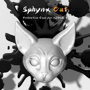 Unny uustom esesign oogo 3D ool phynx Cat ilicono ase para pple irirpod ro 2 3rd enerenergy - Product Image 2