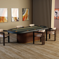 Table de poker professionnelle WANYAJU pour les jeux de casino, baccarat, pieds en bois massif, logo imprimé par transfert thermique