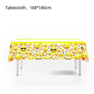 Suministros <span class=keywords><strong>de</strong></span> fiesta <span class=keywords><strong>de</strong></span> cumpleaños <span class=keywords><strong>de</strong></span> estilo moderno, juego <span class=keywords><strong>de</strong></span> vajilla desechable Emojis que incluye platos, servilletas, tazas, artículos decorativos <span class=keywords><strong>de</strong></span> gran venta - Product Image 3