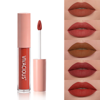 Rouge à lèvres liquide mat personnalisé OEM, rouge, végan, imperméable, longue tenue, rouge à lèvres liquide mat velours, vente en gros, mini ensemble de gloss à lèvres