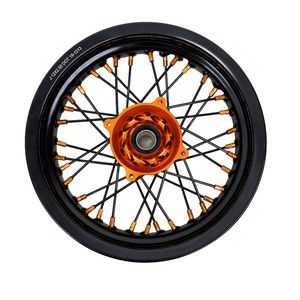 <span class=keywords><strong>Roue</strong></span> avant à rayons en aluminium CNC 122,5/123,0 pouces, couleur personnalisée, compatible avec les motos de course Supermoto <span class=keywords><strong>Supermotard</strong></span> 85cc, <span class=keywords><strong>roue</strong></span> de performance - Product Image 5