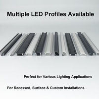 Profil LED Linear Gantung Arsitektural, Saluran Aluminium Besar untuk Strip PCB SMD COB, Pencahayaan Linear Plafon Profesional