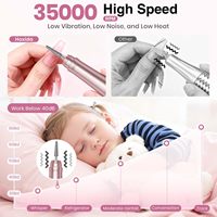 Perceuse à ongles électrique rechargeable avec écran LCD, 5 vitesses réglables, conception sans fil, vente en gros pour services d'onglerie nomades et usage domestique