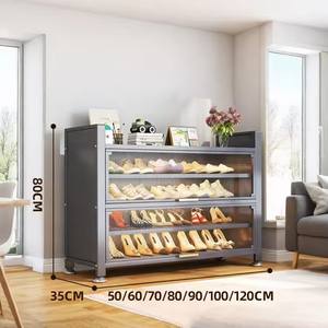 <span class=keywords><strong>Scarpiera</strong></span> <span class=keywords><strong>Mobile</strong></span> Moderna <span class=keywords><strong>di</strong></span> Lusso in Acciaio con <span class=keywords><strong>Design</strong></span> Ecologico per Arredamento Soggiorno Facile da Montare - Product Image 1