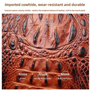 Sac de voyage de grande capacité en cuir véritable gaufré de crocodile à la mode pour hommes sac de messager à bandoulière à <span class=keywords><strong>main</strong></span> - Product Image 6