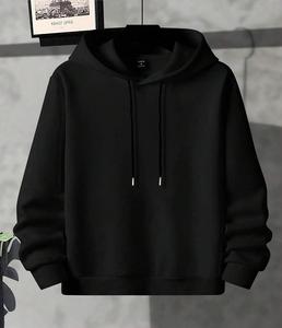 Sudadera con Capucha para Hombre, Moda de Invierno, Felpa Lisa Teñida, Ligera, Transpirable, Ajuste Cómodo, Regular, para Gimnasio, Entrenamiento, Uso Casual - Product Image 2