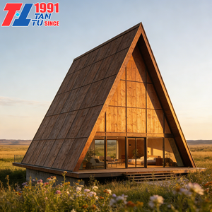 Case Prefabbricate a Forma Triangolare 20ft Casa a Telaio in Alluminio Casa Triangolare di Lusso per Hotel Casa Prefabbricata - Product Image 2