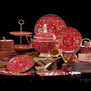 Services de Table Écologiques de Luxe en Porcelaine pour <span class=keywords><strong>6</strong></span> <span class=keywords><strong>Personnes</strong></span>, Bordure Dorée, <span class=keywords><strong>Service</strong></span> de Dîner en Porcelaine Tendre (Bone China) 86 Pièces, Assiettes de Luxe - Product Image 6