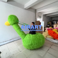Marionnette d'autruche en peluche gonflable pour adulte à porter, costume d'oiseau gonflable de couleur sur mesure