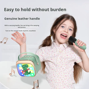 Family <strong>Karaoke</strong> Machine Interactive Kids Microphone Toys Wireless Speaker With Mic <strong>Songs</strong> for Mini Kids with <strong>Dual</strong> Microphones - Product Image 5