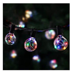 Guirnalda de luces LED de 100 pies, alambre de cobre, 50leds, Bombilla E12 G40, luces de jardín impermeables, guirnalda de luces para exteriores para decoración de bodas - Product Image 2