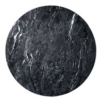 Ensemble de mobilier de restaurant bistro toutes saisons pour l'extérieur, table en pierre frittée durable, table de café gris foncé