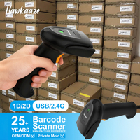Escáner de Códigos de Barras 1D y 2D Todo en Uno, Inalámbrico, USB, Portátil, Lector de Códigos QR para Inventario y Escaneo de Productos