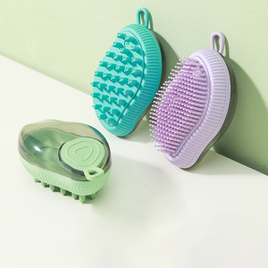 New Design Eco-Friendly Plastic & Silicone <b>Pet</b> Brush for Cats Dogs Multi-Functional Hair <b>Cleaning</b> <b>Bath</b> Grooming - Product Image 1