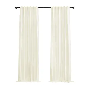 Blackout Curtains for Bedroom cream color Light Reducing Thermal Insulated Solid Grommet Blackout Curtains for Living Room