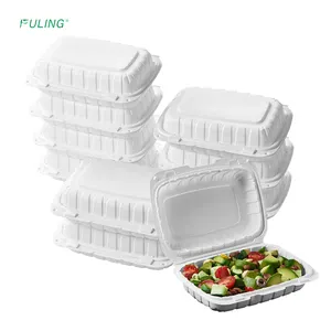 Fuling 9x6x3 ''inch mfpp để đi nhanh chóng container thức ăn xốp thay thế lấy đi bữa ăn Prep vỏ sò container