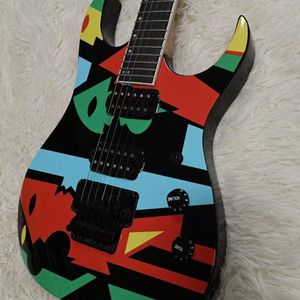 El modelo de <span class=keywords><strong>guitarra</strong></span> eléctrica doble con calcomanías de colores de alta gama ofrece una excelente relación calidad-precio. - Product Image 4