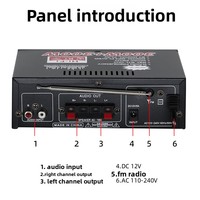 Amplificateur stéréo miniature multifonctionnel BT198E, mini récepteur, lecteur MP3 pour voiture et usage domestique