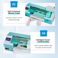 ZYJJ Hochwertiger UV 350mm Rollen-Inkjet 6-Farben-Etikettendrucker für Epson Xp600 Wasserfester Flaschen-Etikettendruck Neu