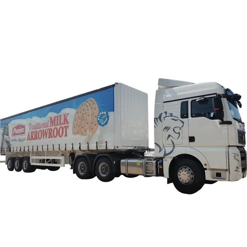 Penjualan terlaris baru Kargo transportasi kering van jenis kotak semi trailer cahaya truk tugas 4 ton kotak truk van kargo truk