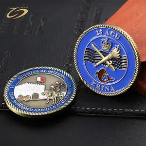 Customized Souvenir Euro Coin Zinc Alloy Brass Coin Custom Metal Logo Die Casting 3D Enamel Reversible Collect Coin