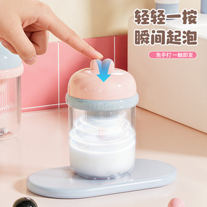 Electric Facial Cleanser Foamer Pink And Blue 13.3X8.2Cm Automatic Lotion Dispenser For Bathroom Shower Gel - Product Image 1