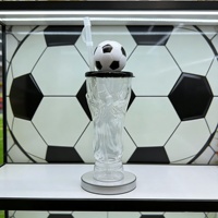 Bouteille d'eau en plastique de 500 ml en forme de trophée, personnalisée en gros, en forme de ballon de football, gobelet à bière en PET, Tournoi mondial de football 2026