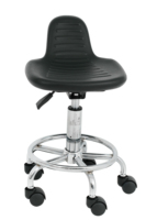 SKE013-11 SAIKANG Chaise de bureau mobile en cuir PU réglable en hauteur pour hôpital, médecin, infirmière, capacité de charge de 100 kg, garantie de 2 ans