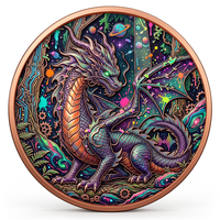 Pièce de monnaie en cuivre pur 999 de 5 oz, série Dragon de dessin animé, divers styles, UV 3D coloré en relief, édition de collection