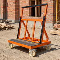 Chariot de transport télescopique pliable pour verre, chariot de manutention robuste pour panneaux de verre